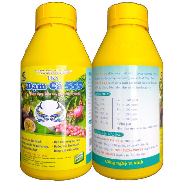 Phân Bón Đạm Cá 555 TKS| Phân Bón Lá NPK, Trung Vi Lượng Có Chất Điều Hòa Sinh Trưởng