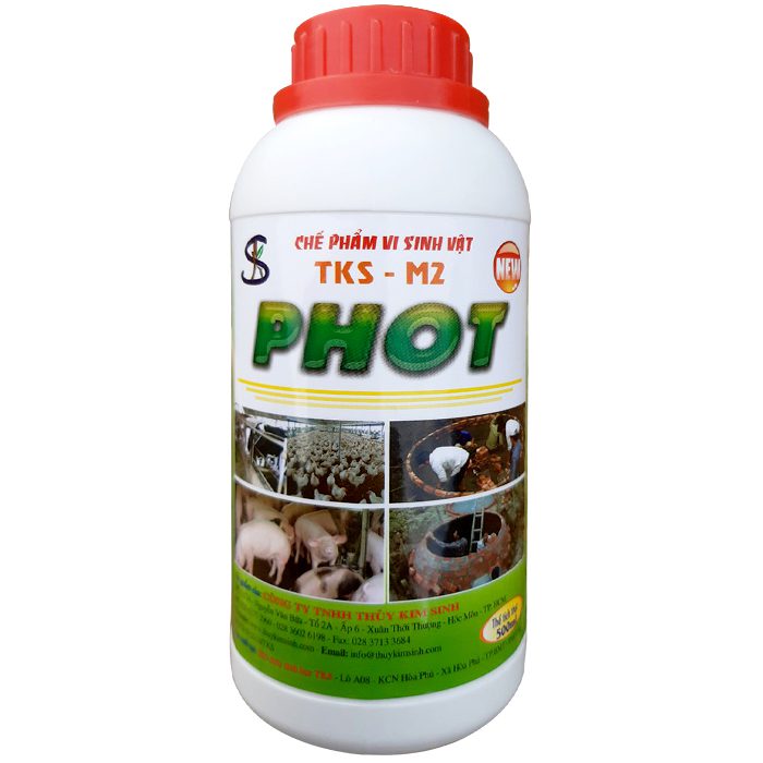 Chế phẩm khử mùi chuồng trại PHOT: Vi sinh xử lý mùi hôi