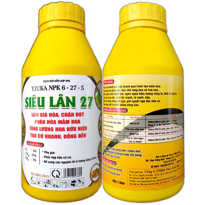 Phân Siêu Lân NPK 6 – 27 – 5 YZUKA: Siêu lân kích rễ
