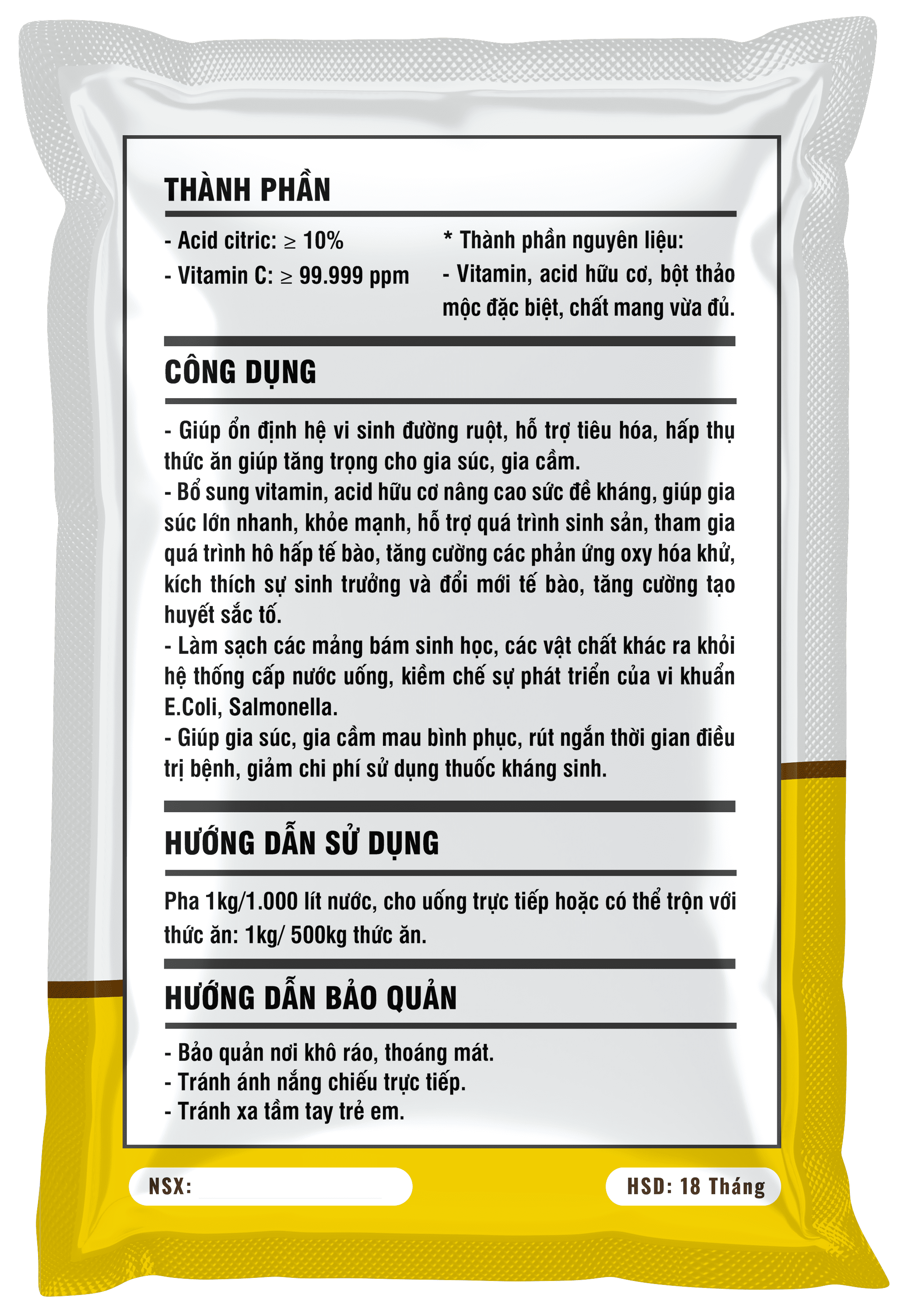 Thức ăn bổ sung Vitamin C 10% CEVIMIC trong chăn nuôi - Ảnh 2