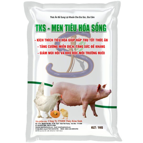 Men tiêu hóa cho gà, vịt, lợn,... Men Tiêu Hóa Sống TKS