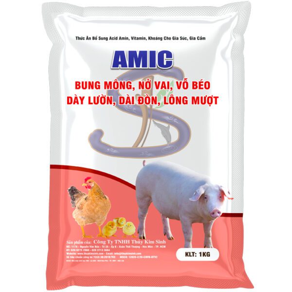 Thức Ăn Bổ Sung Acid Amin AMIC: Bung Mông, Vỗ Béo, Nở Vai, ..... Cho Gia Súc Và Gia Cầm