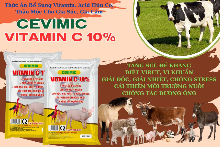 Thức ăn bổ sung Vitamin C 10% CEVIMIC trong chăn nuôi - Ảnh 3
