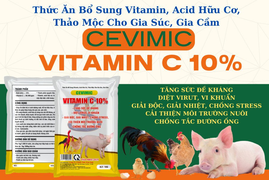 Thức ăn bổ sung Vitamin C 10% CEVIMIC trong chăn nuôi - Ảnh 4