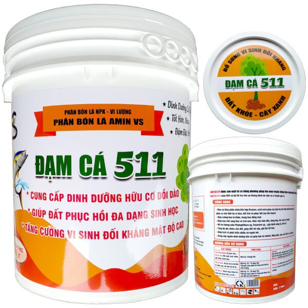 Phân bón lá Vi Lượng - NPK: Đạm cá 511 hữu cơ cho cây trồng