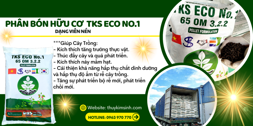 Phân Hữu Cơ Hàn Quốc Dạng Viên Nén TKS ECO No.1 65 OM 3.2.2