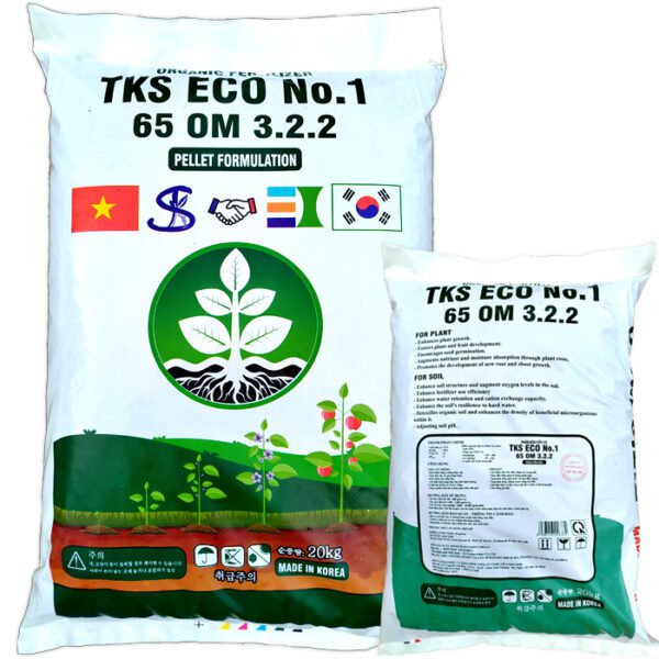 Phân Hữu Cơ Hàn Quốc Dạng Viên Nén TKS ECO No.1 65 OM 3.2.2