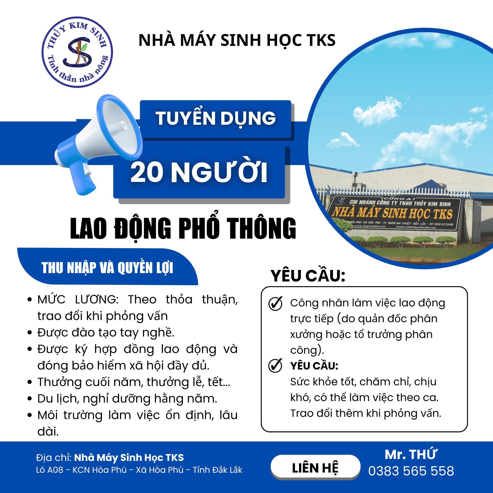 Tuyển dụng lao động phổ thông
